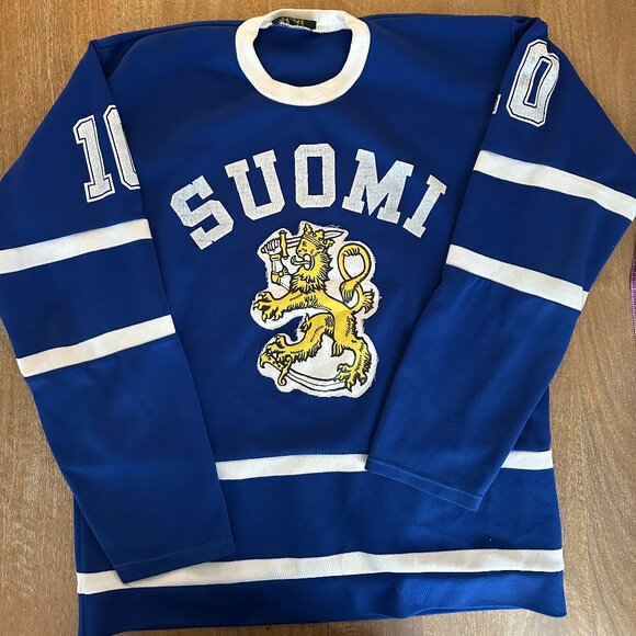 Top Knit Other - VINTAGE #10 Esa TIKKANEN Team FINLAND Replica TOPKNIT Jersey, Size Men's L